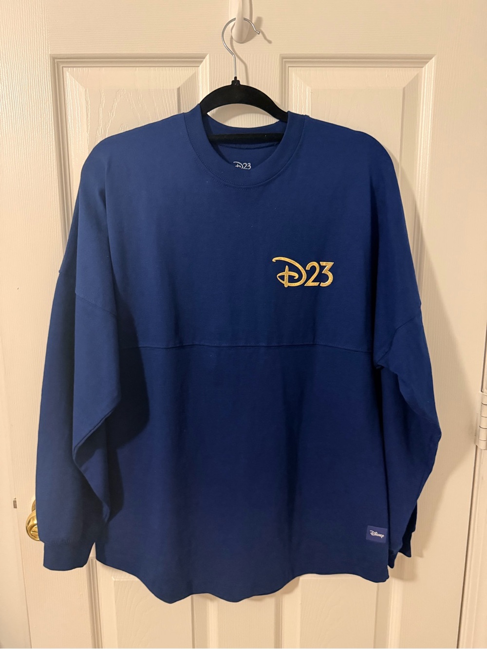 Disney D23 Crewneck Sweatshirt in Royal Blue with Gold Logo